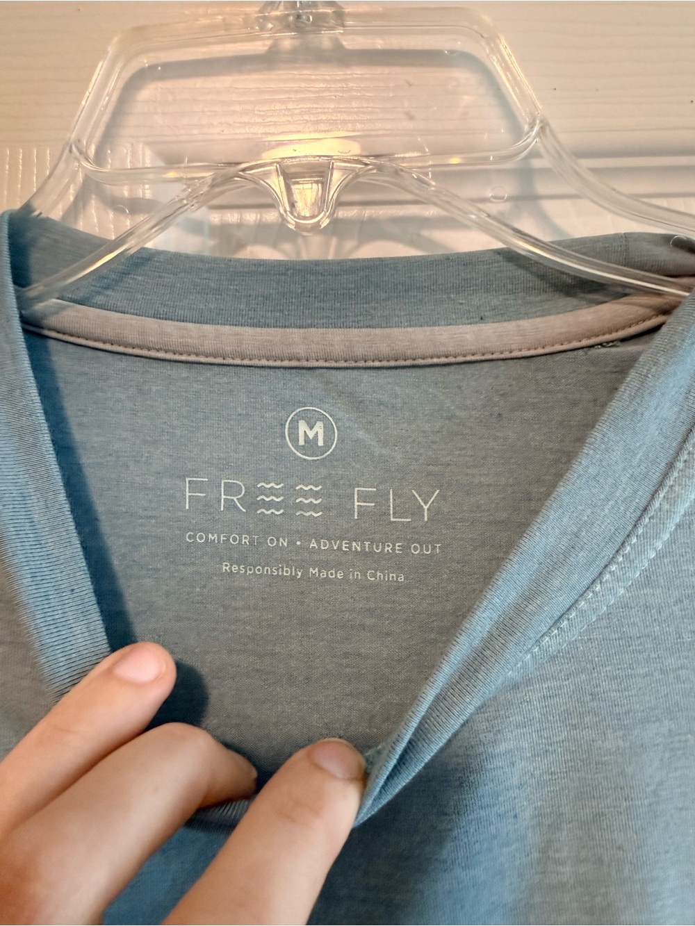 Free Fly Apparel Men's Short Sleeve Pocket Tee - Dusty Blue - Picture 3 of 6